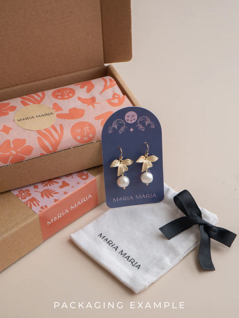 Mini Flōra - gold-filled flower earrings