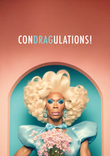 Say 'Congratulations' with style, sass, and a RuPaul twist with this fun pun card! Show your friends you care with a card that honours RuPaul's popular catchphrase.