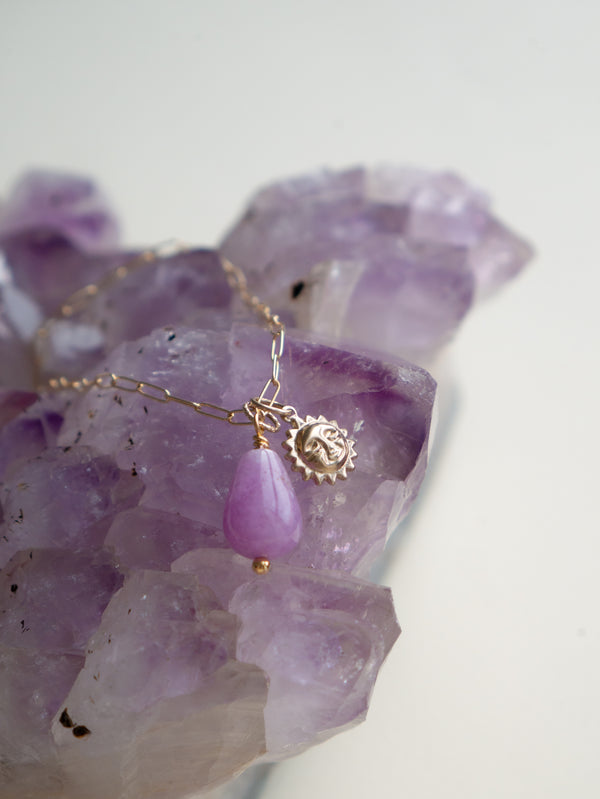 Helios necklace  - purple