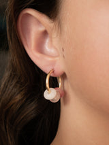 Candy hoops, 14k gold-filled crystal earrings