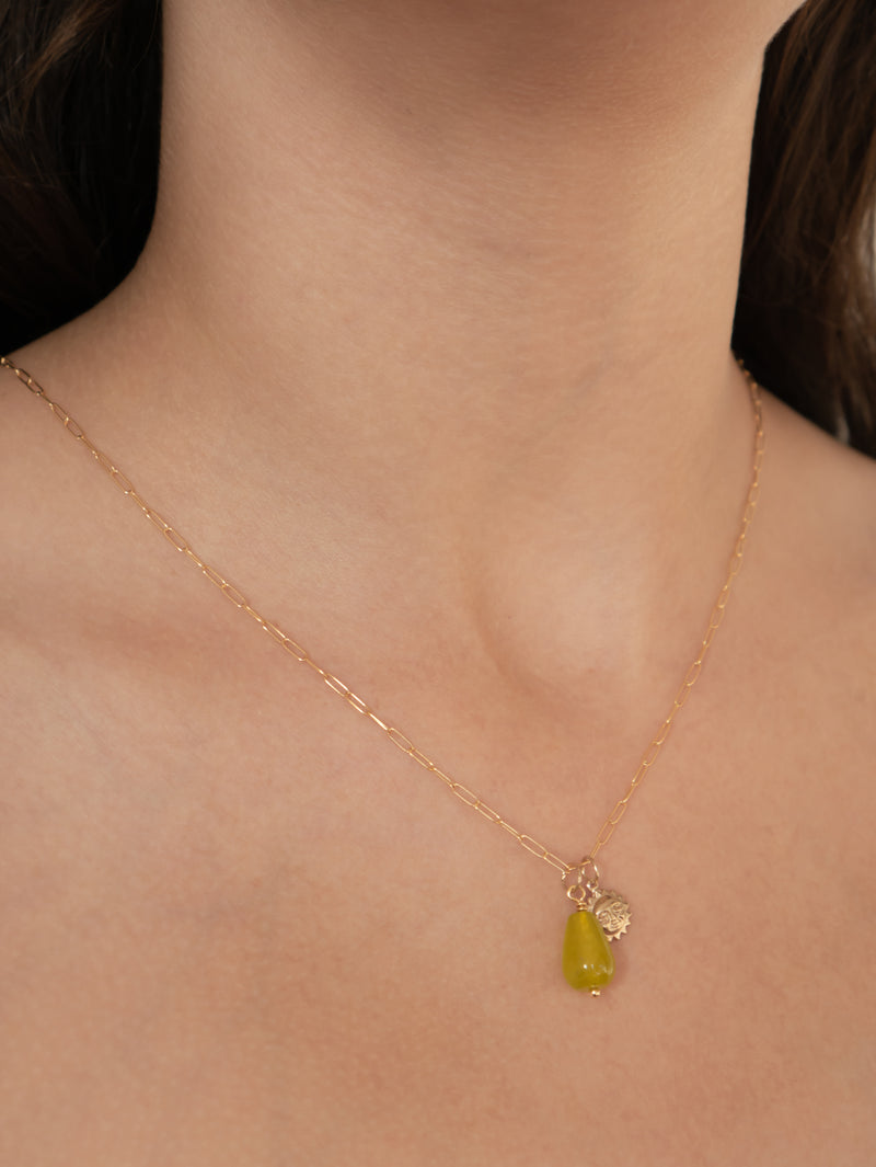 Helios necklace  - olive